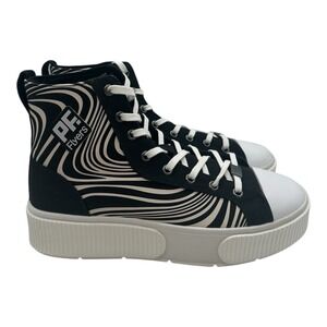 PF Flyers Let It Snow Allston x Chillhouse Hi Top Shoes Women's‎ 8.5 Black White